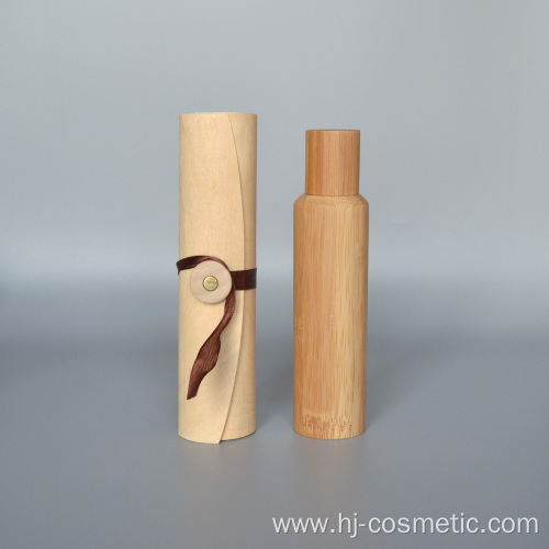 Wholesale cheap whole bamboo empty roll on glass bottle 10 ml roller ball perfume bottle with bamboo cover